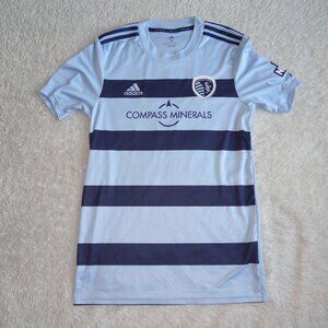 Men's Medium Adidas Sporting Kansas City Home Light Blue Soccer Jersey Replica